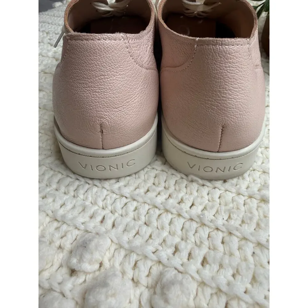 VIONIC Women's 9.5 Callie Lace Up Sneaker Comfort Walking Shoes Cameo Rose Pink